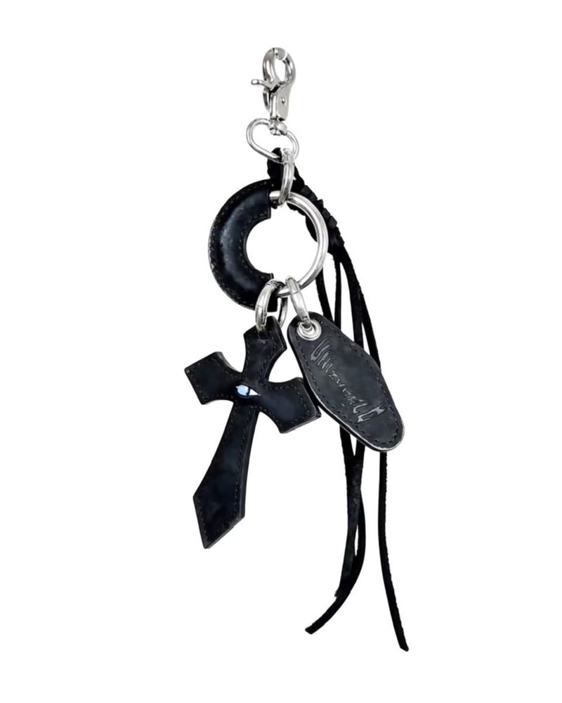 【UNIZ】Cross Eye Key Chain / 【ユニズ】クロスアイズフリンジキーチェーン