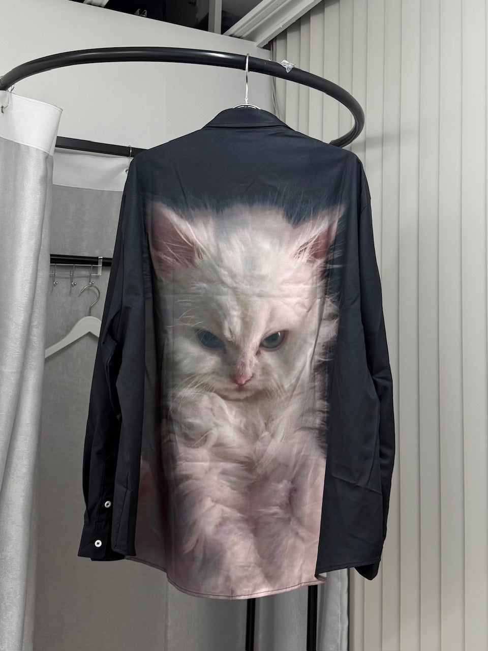 国際配送【Nerd out XU】ugly cat long sleeve shirt