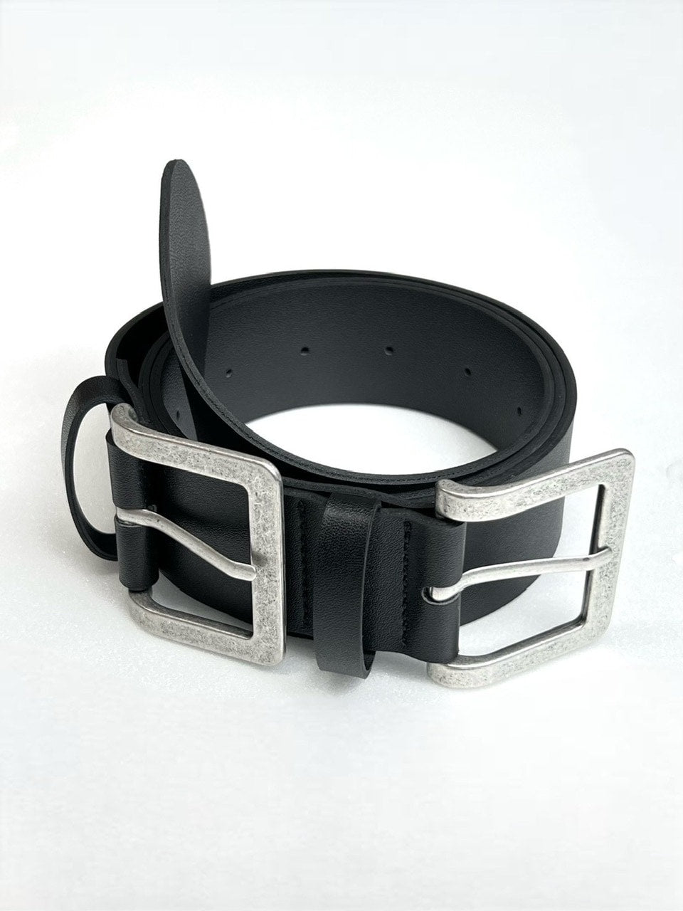 受注制【Chikashitsu +】double buckle belt / 【チカシツプラス】ダブルバックルベルト