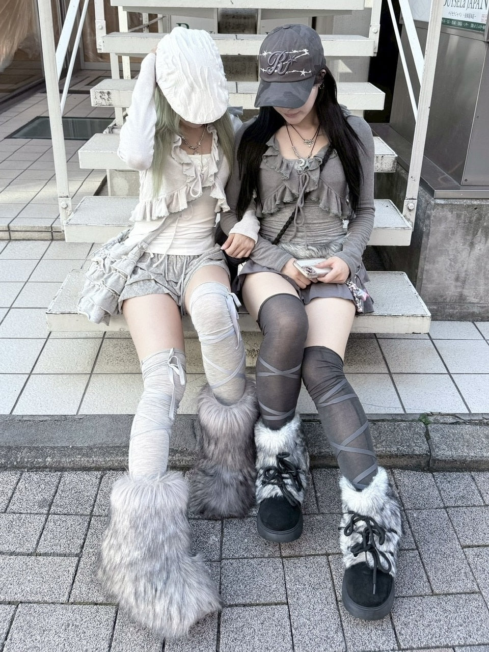 受注制【nmtc +】ruffing cami set cardigan / 【エヌエムティーシープラス】キャミセットカーディガン (3color)