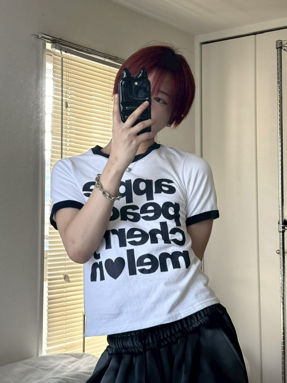 受注制【LUV CODE】fruit linger tee (2color)