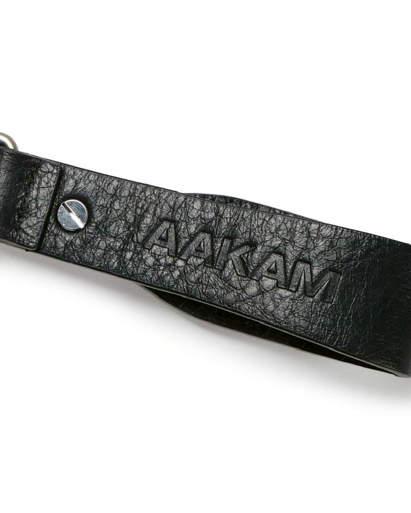 【AAKAM】Antique Circle Studded Leather Keyring