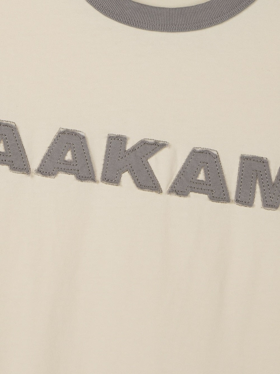 【AAKAM】Logo Patch Ringer Top