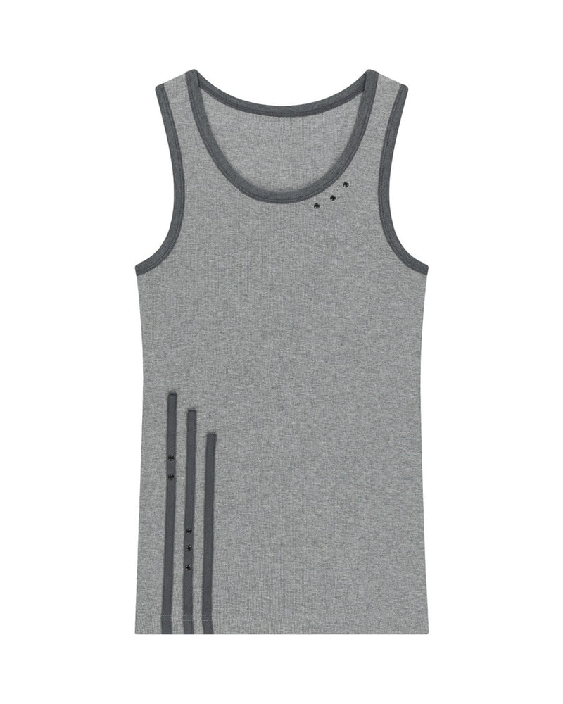 【AAKAM】3-Lined Eyelet Sleeveless