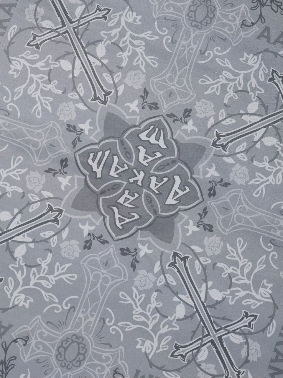 【AAKAM】X-Cross Printed Scarf