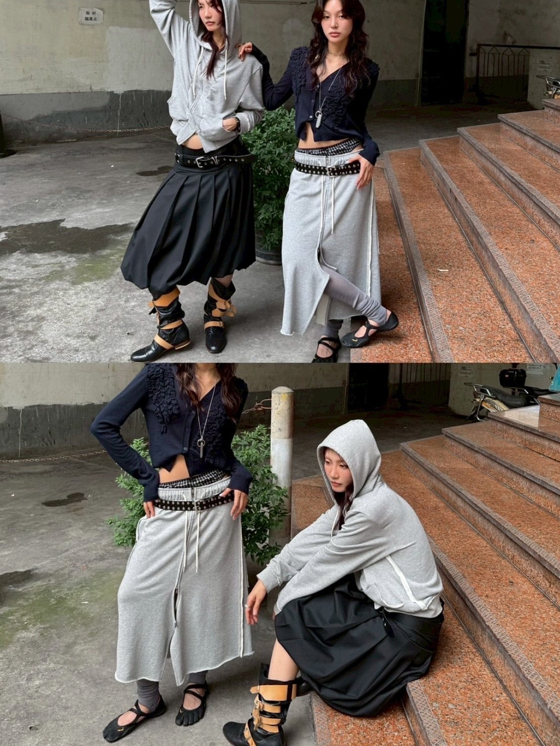 【LCDC】SHIRRING DETAIL ZIP-UP HOODIE / 【エルシーディーシー・ティーエム】シャーリングディティールジップアップパーカー