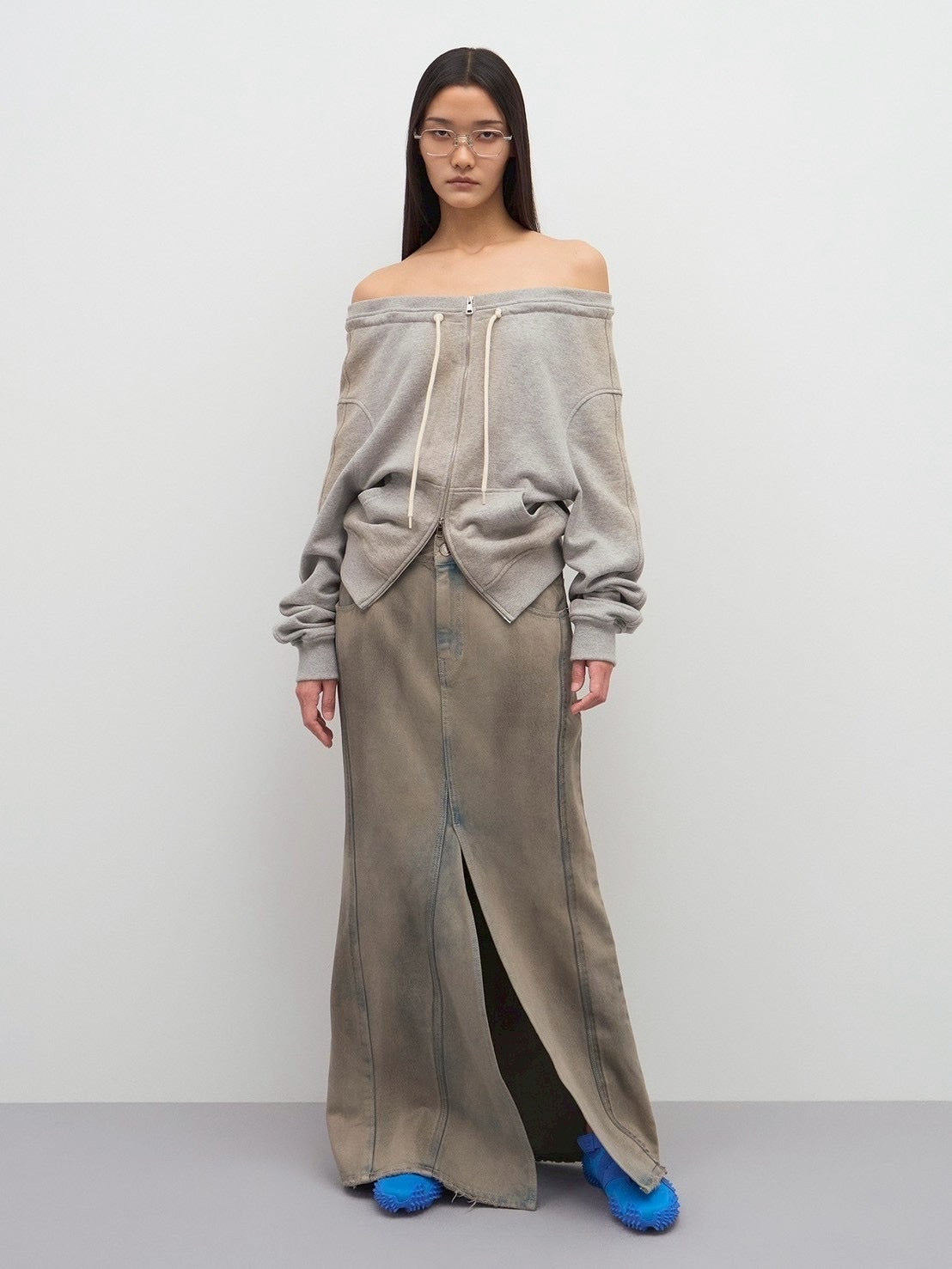 【LCDC】DIRTY WASHED DENIM SKIRT / 【エルシーディーシー・ティーエム】ダーティウォッシュデニムスカート