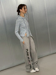 【SETUP‐EXE】BADGE STRIPE HOODED CARDIGAN / 【セットアップエグゼ】バッジストライプフードカーディガン