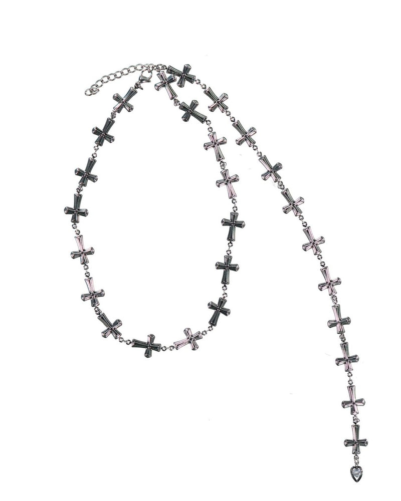 【SETUP‐EXE】DROP CROSS NECKLACE / 【セットアップエグゼ】ドロップクロスネックレス