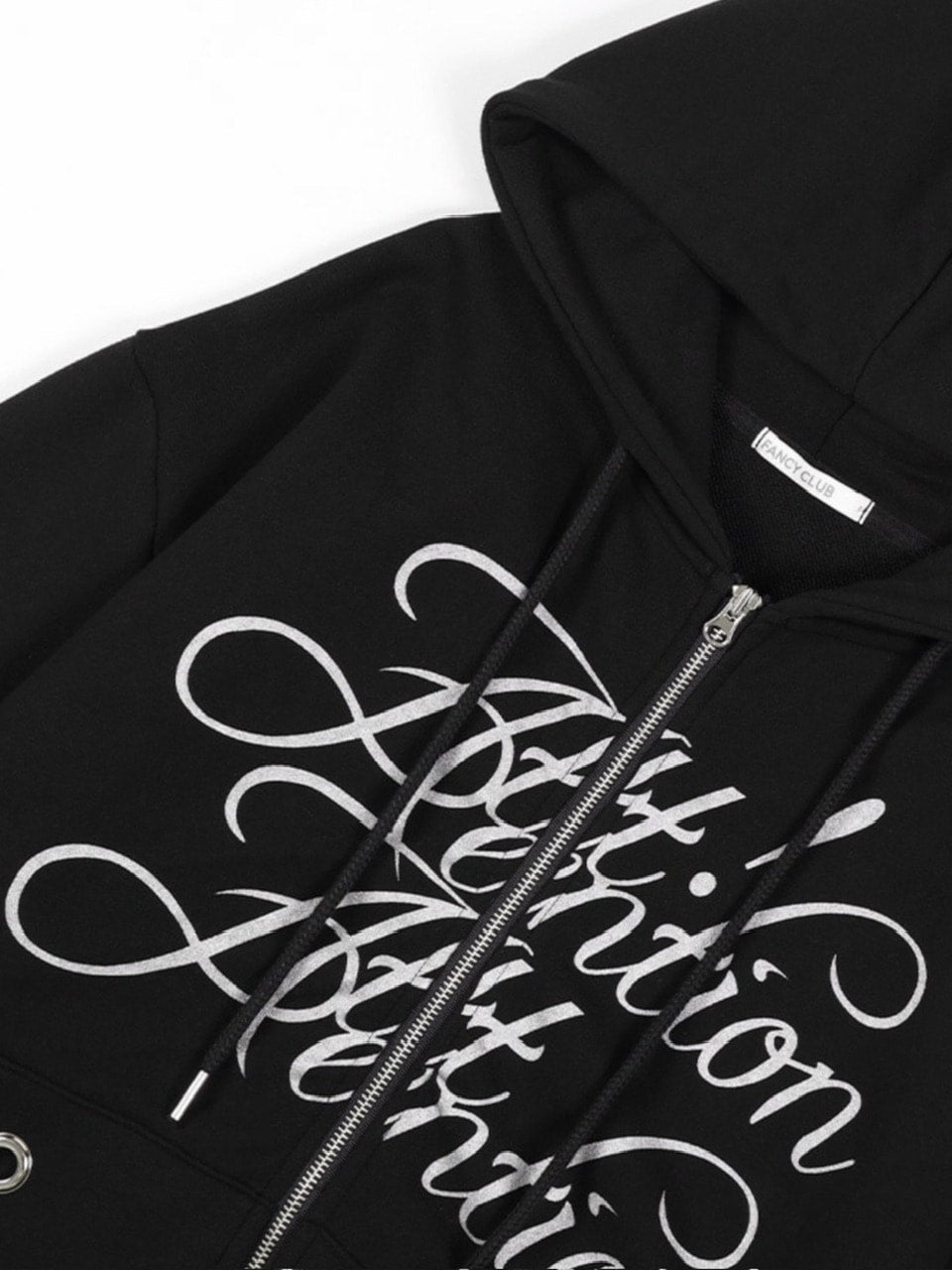 【FANCY CLUB】ATTENTION EYELET HOODED ZIP-UP / 【ファンシークラブ】アテンションアイレットジップアップパーカー