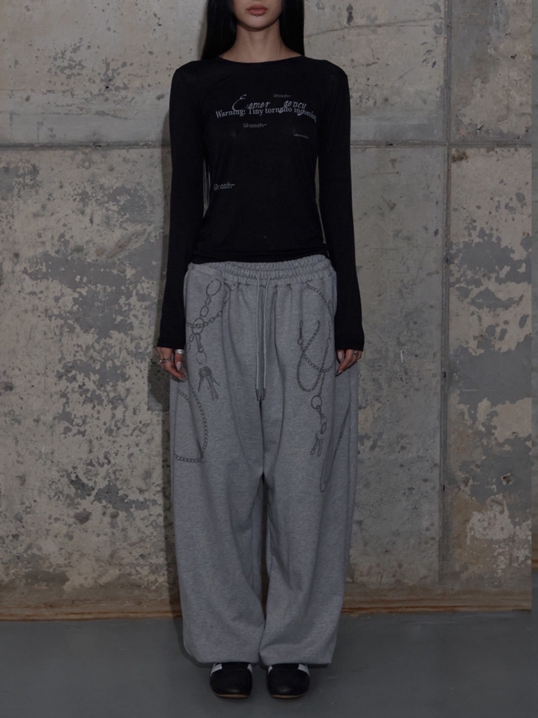 【FANCY CLUB】KEYCHAIN EYELET SWEATPANTS / 【ファンシークラブ】キーチェーンアイレットスウェットパンツ