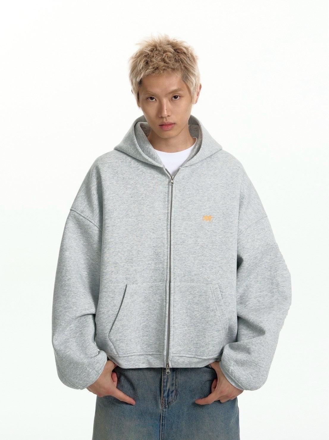 TGNS】Oversized Zip-Up Sweatshirt Jacket – PRESSING WEB SHOP