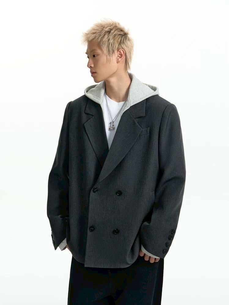 【TGNS】Detachable Hooded Suit / 【ツーガンズ】オーバーサイズフードセットテーラードジャケット