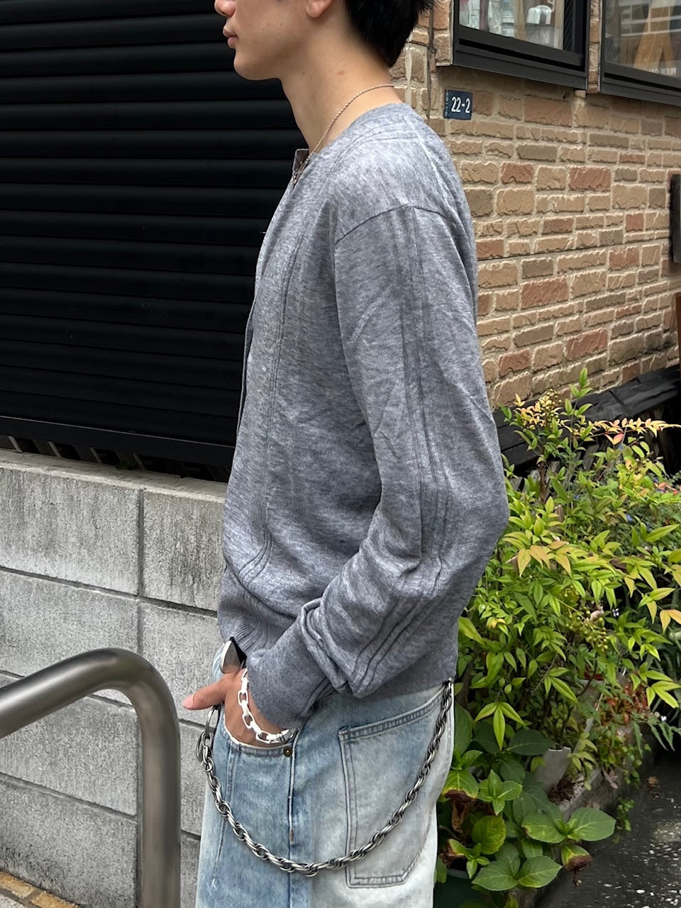 受注制【Chikashitsu +】wool blend cardigan / 【チカシツプラス】ウールブレンドカーディガン (2color)