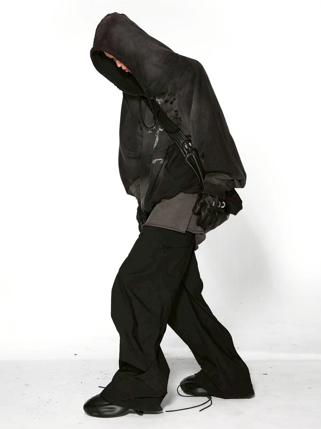 【d5ove】Washed graphic sweatshirt / 【ダヴ】グラフィックデザインダメージウォッシュプルオーバーパーカー