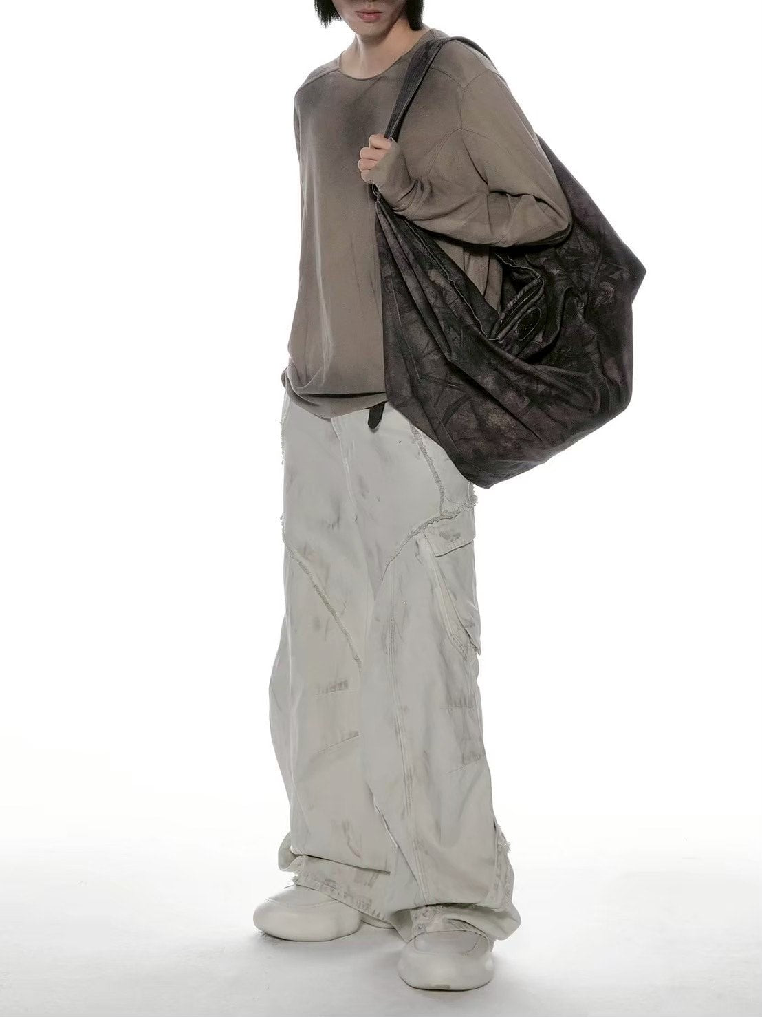 【d5ove】Basic Washed Long-sleeved Tee / 【ダヴ】スモークウォッシュド長袖Ｔシャツ