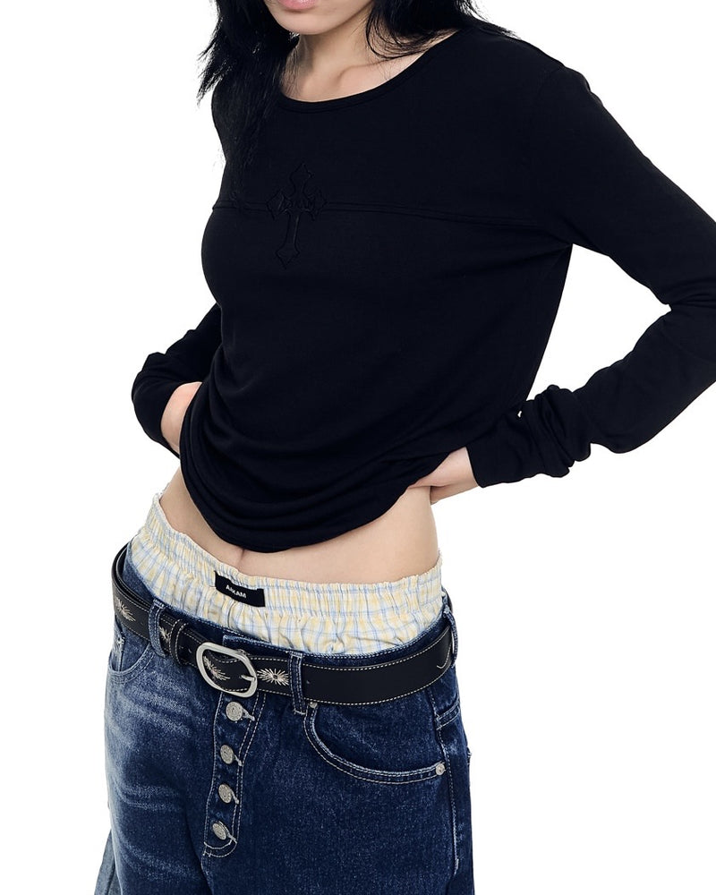 【AAKAM】Needlework Studded Belt