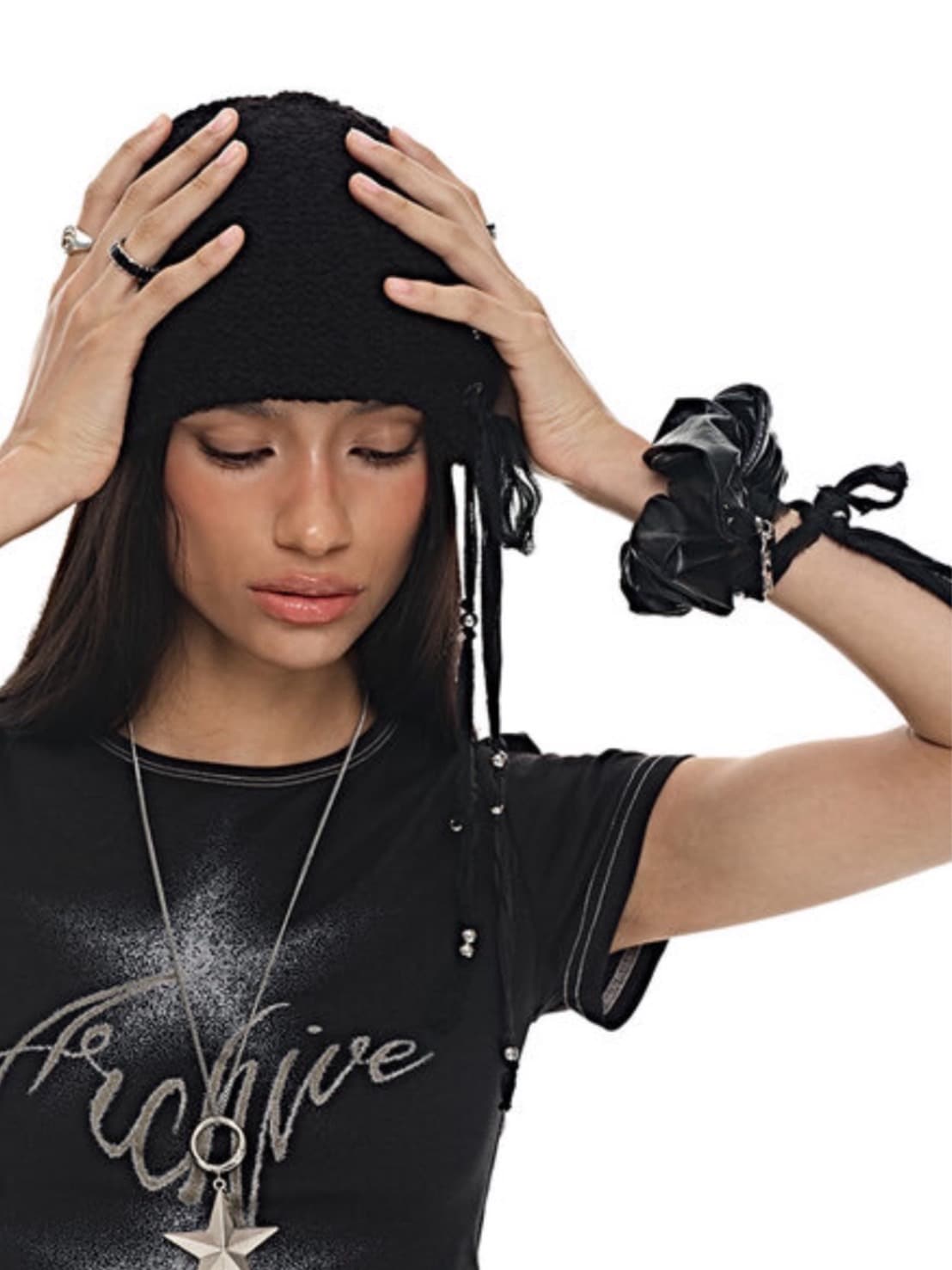 【BLACK PURPLE】Native silk Tie / 【ブラックパープル】ネイティブシルクリボン