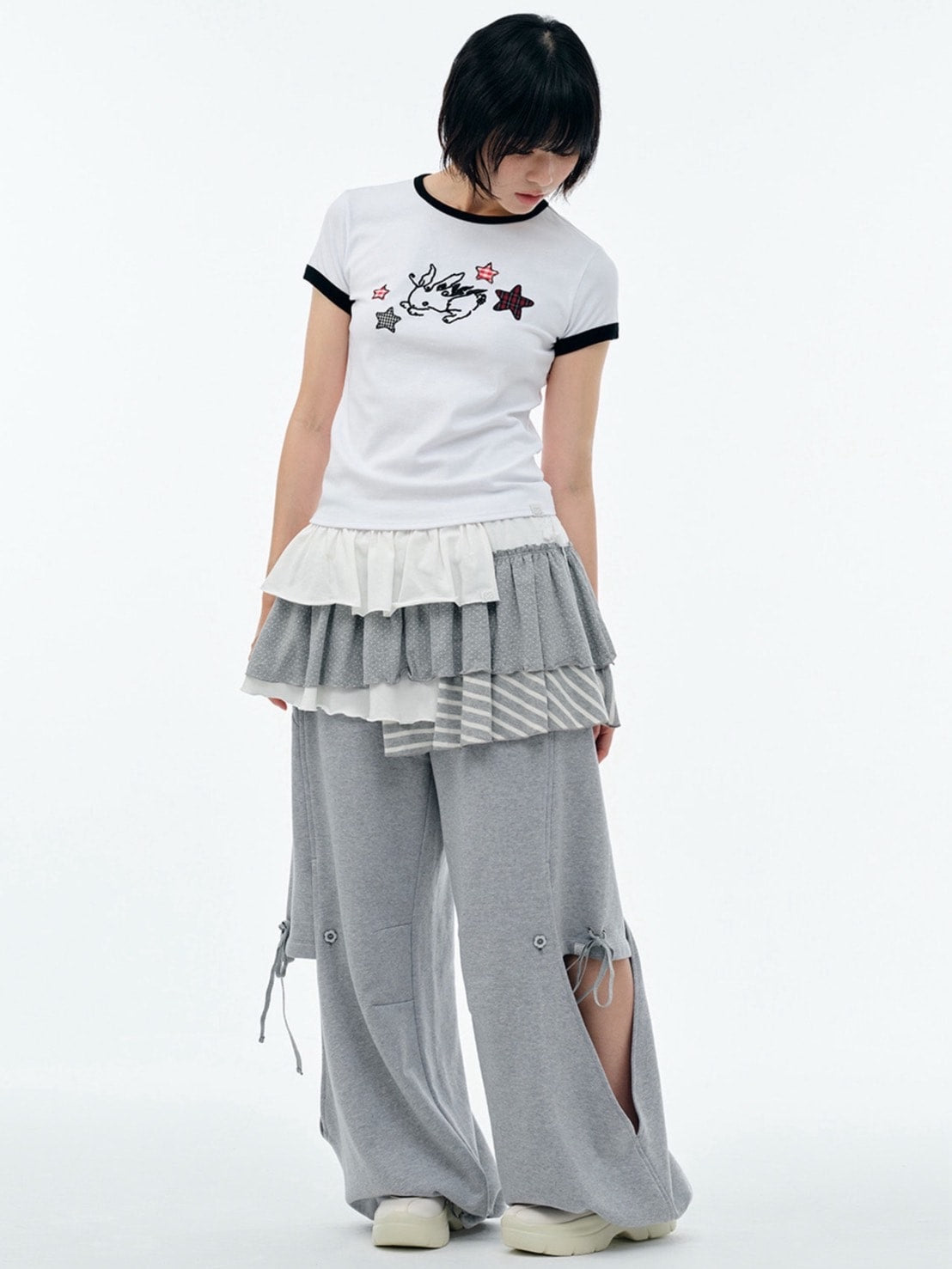 TUOMIO】BANDED LAYERED SKIRT – PRESSING WEB SHOP