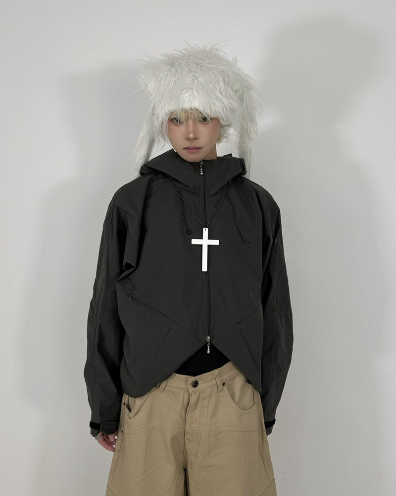 【Nerd out XU】nylon hood jacket / 【ナードアウトエックスユー】ナイロンフードジャケット (3color)
