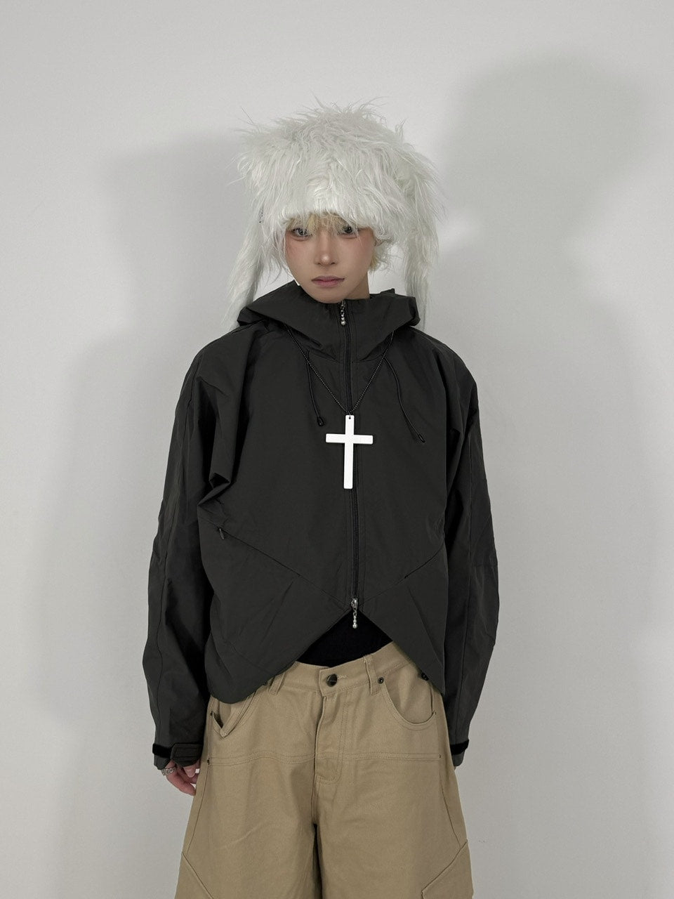 【Nerd out XU】nylon hood jacket / 【ナードアウトエックスユー】ナイロンフードジャケット (3color)