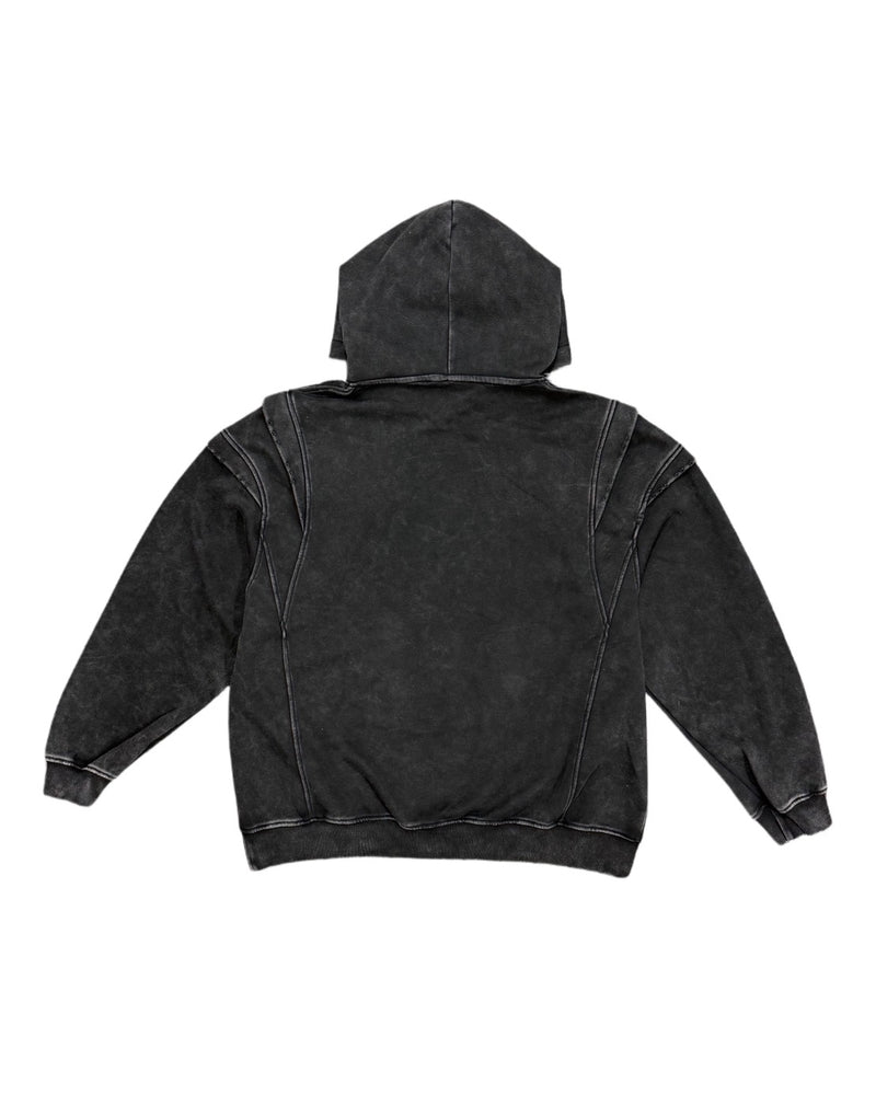 【Never mind the XU】design washing hoodie / 【ネバーマインドザエックスユー】デザインウォッシングパーカー