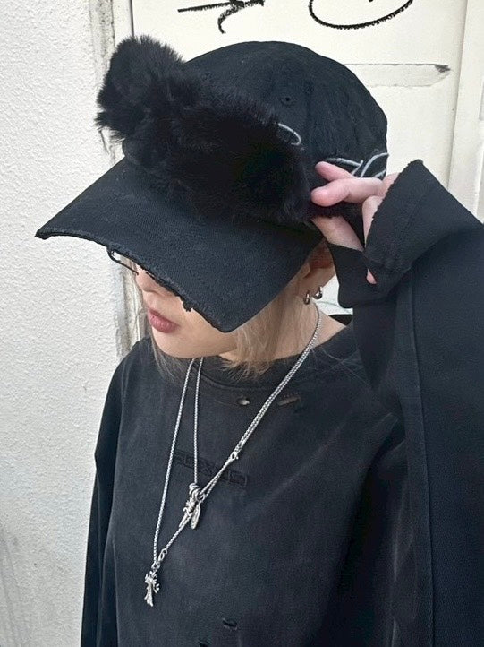 【Never mind the XU】fur sunglasses / 【ネバーマインドザエックスユー】ファーサングラス