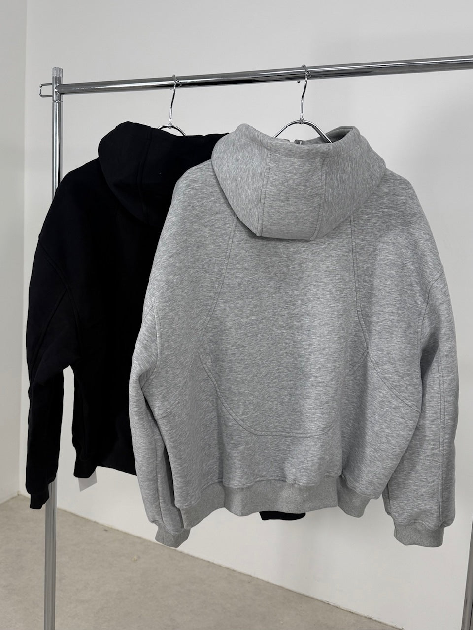 国際配送【Nerd out XU】high neck heavy hoodie / 【ナードアウトエックスユー】ハイネックヘビーフーディー (2color)