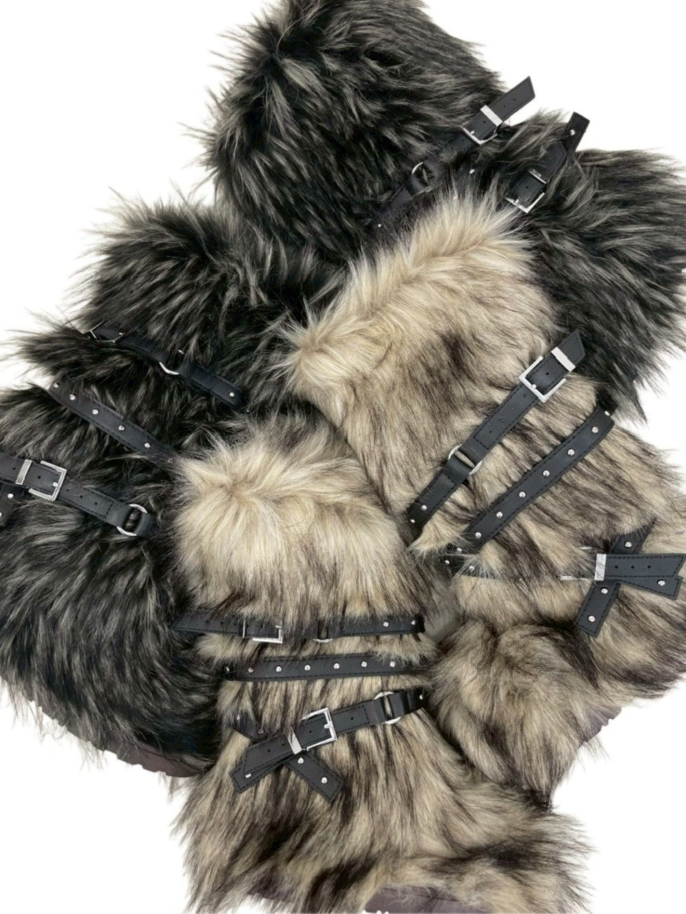 国際配送【Never mind the XU】belt fur boots /【エックスユードッグ】ベルトファーブーツ(2color)