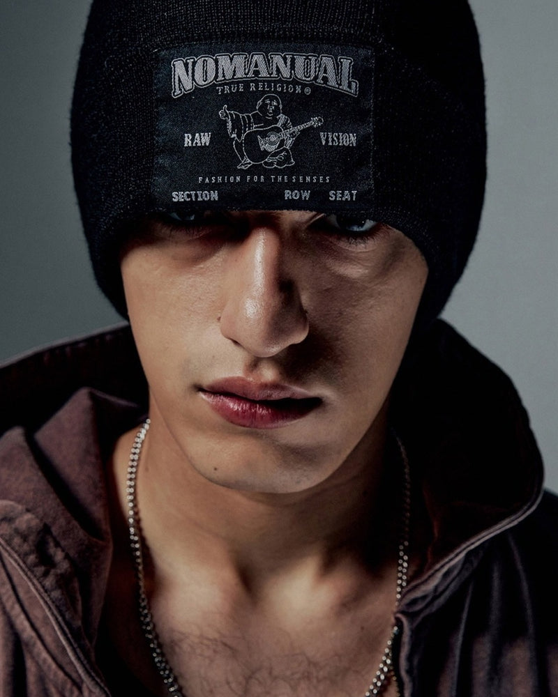 【NOMANUAL】NO RELIGION LOGO PATCH BEANIE