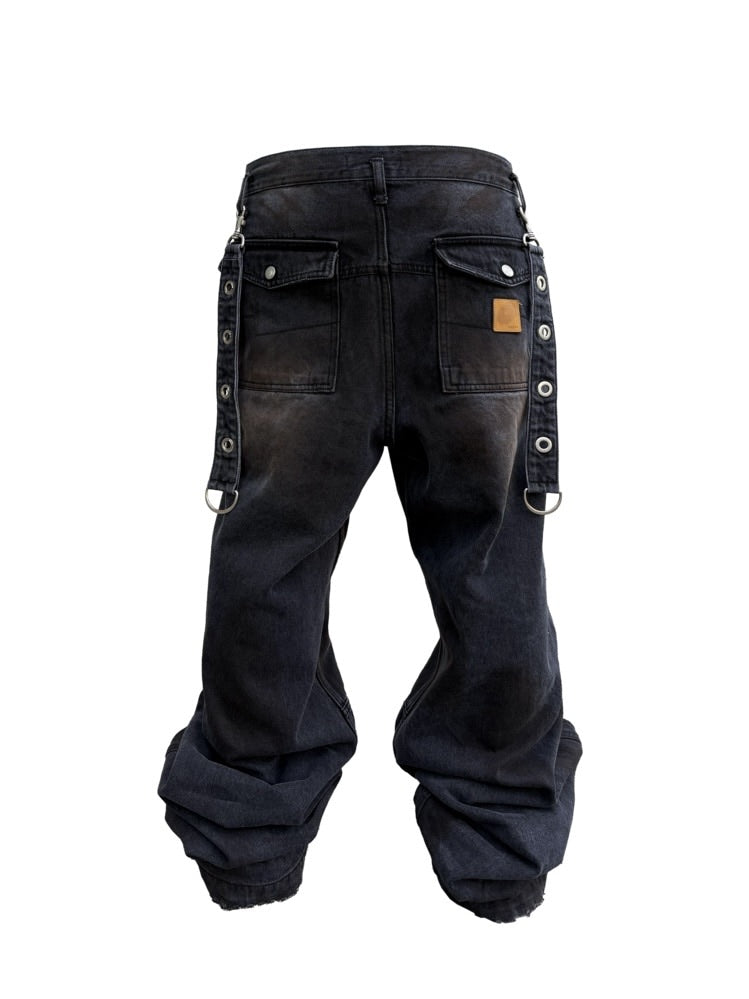 【BEBOF】Washing Semi-Wide Denim Pants / 【ビーボフ】ウォッシングセミワイドデニムパンツ