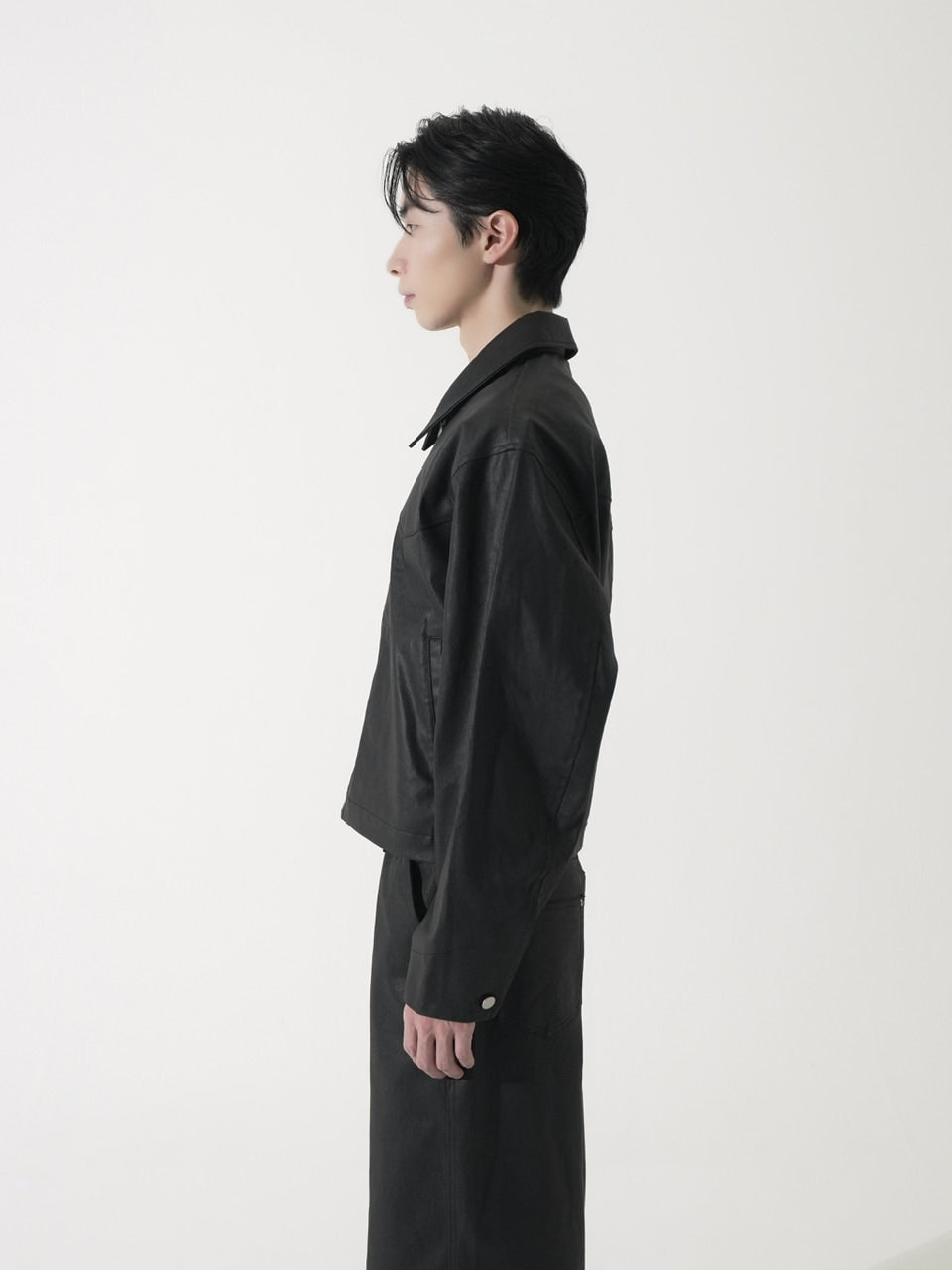 【CS】coated denim jacket(black)