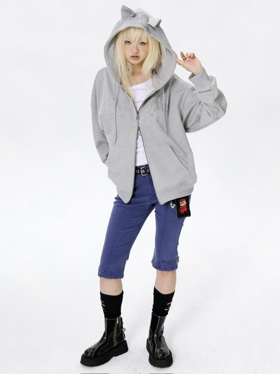 【runningHIGH】EAR ZIP UP HOODE / 【ランニングハイ】イヤージップアップパーカー