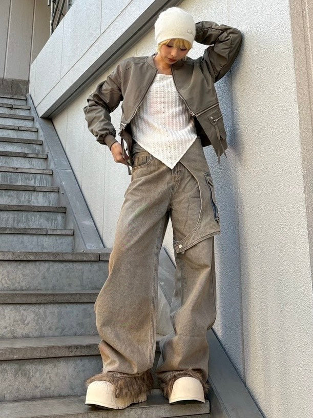 【Never mind the XU】wrap denim pants / 【ネバーマインドザエックスユー】ラップデニムパンツ