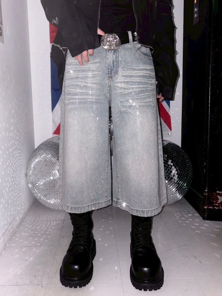 Never mind the XU】rhinestone half pants – PRESSING WEB SHOP