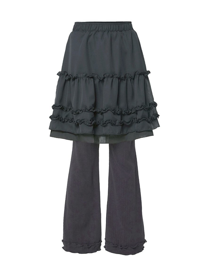 【FLAREUP】3-Layered Ruffle Skirt Pants / 【フレアアップ】3レイヤードラッフルスカートパンツ