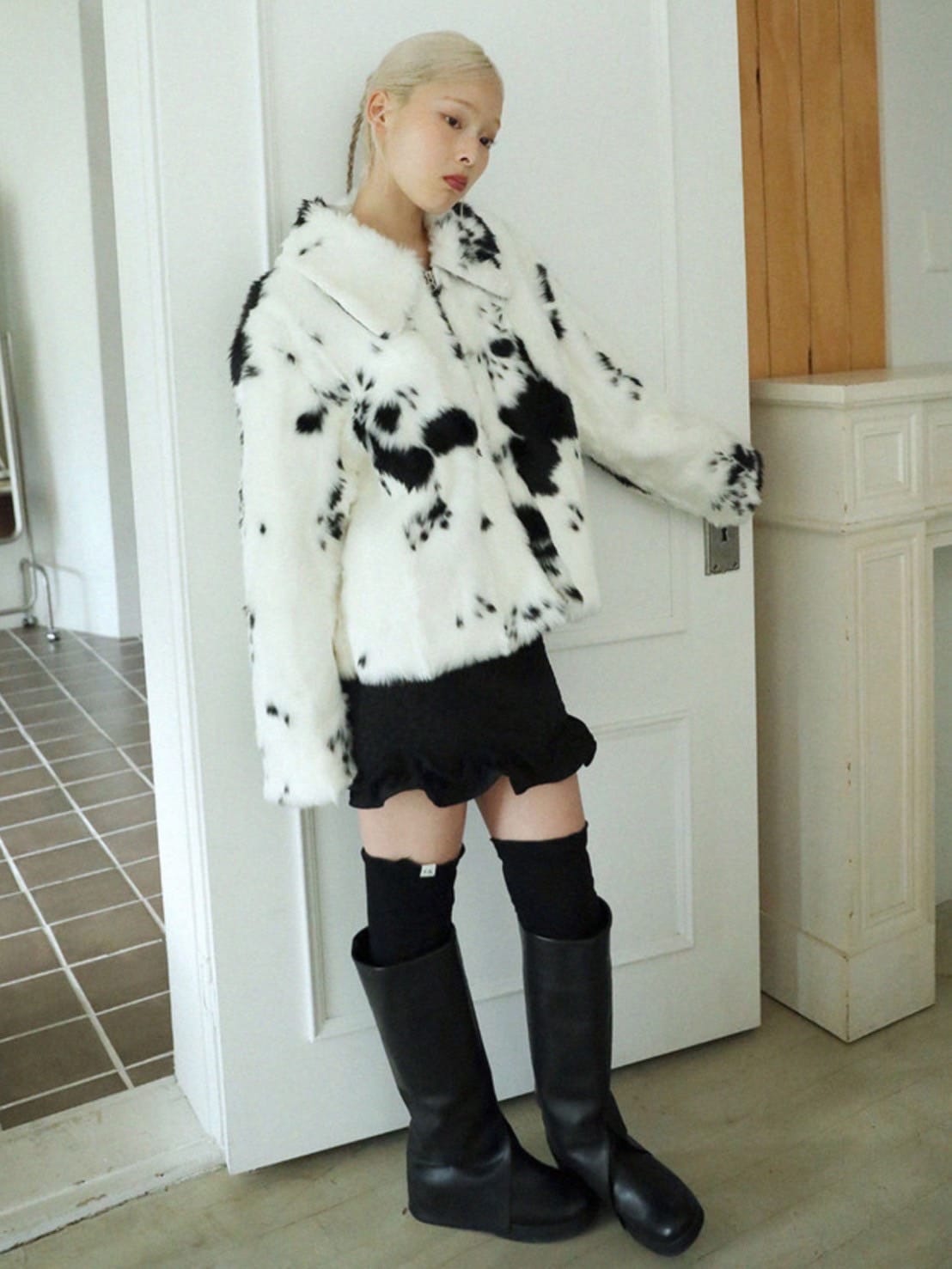 12/21 20:00 再販【Uglyshadow】MILK COW FUR JACKET / 【アグリーシャドウ】ミルクカウファージャケット