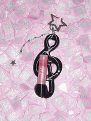 【EVERYTHINGS】MIDNIGHT(TREBALM) / 【エブリシングス】ブラックスターリーミュージックモチーフリップケースキーリング