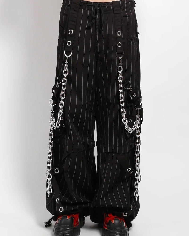 【TRIPP nyc】POWER CHAIN PANT[AF7242MP] / 【トリップ ニューヨーク 】ボンテージチェーンストライプワイドパンツ