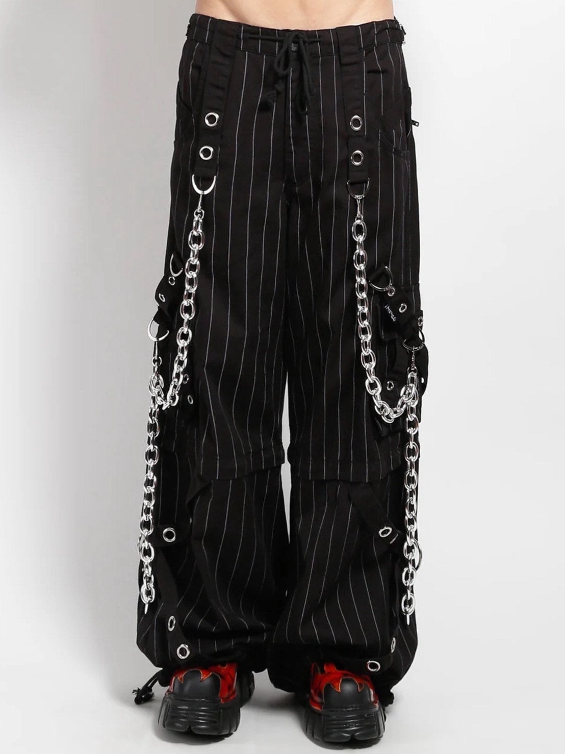 【TRIPP nyc】POWER CHAIN PANT[AF7242MP] / 【トリップ ニューヨーク 】ボンテージチェーンストライプワイドパンツ