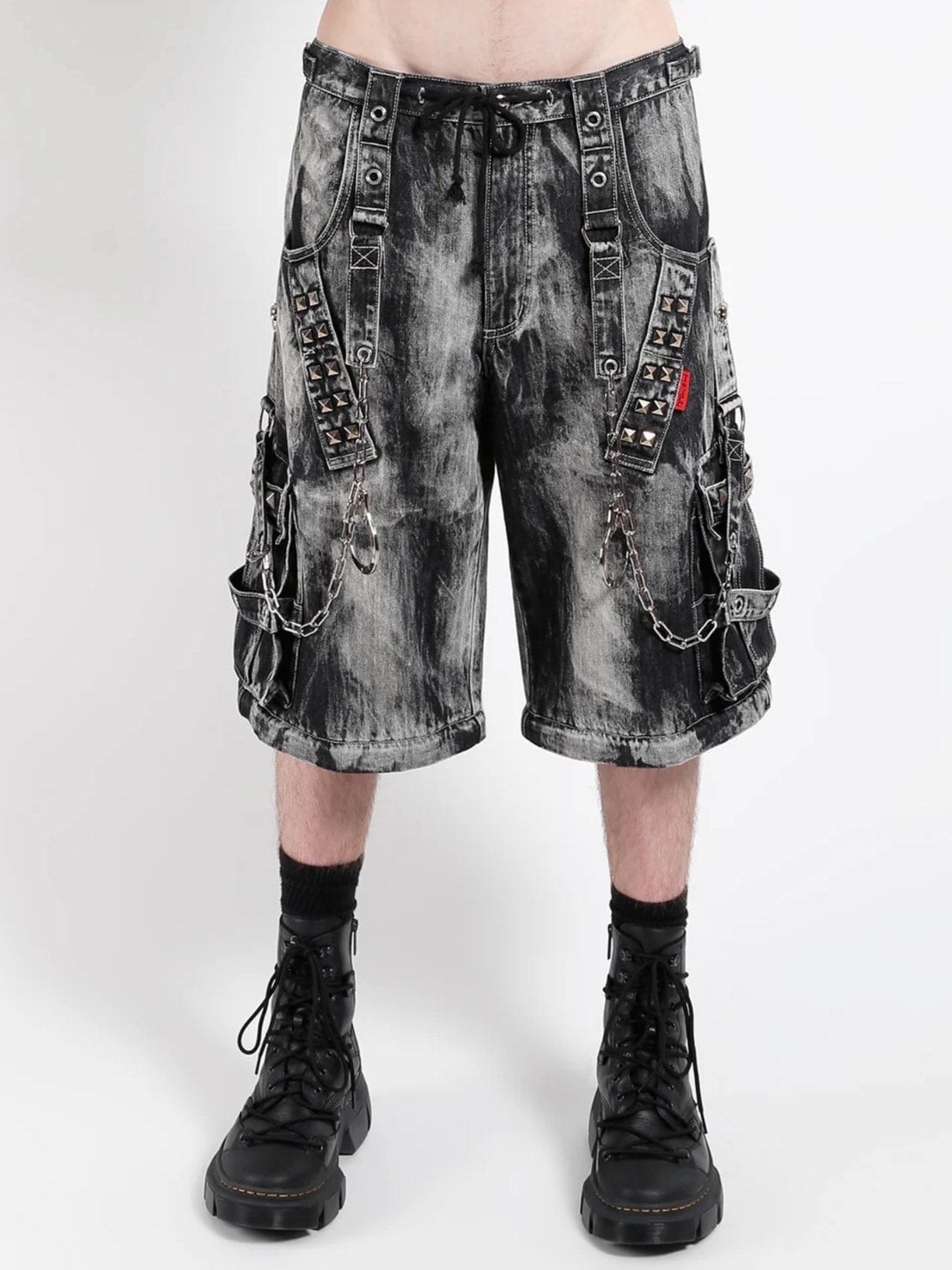 【TRIPP nyc】LOCK UP DENIM PANT[JM7152M] / 【トリップ ニューヨーク 】ボンテージストラップタイダイウォッシュワイドデニムパンツ