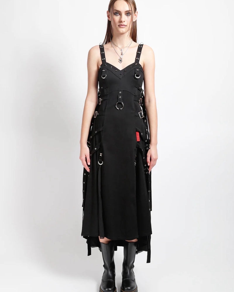 【TRIPP nyc】ENCHANTED DRESS[IO4951] / 【トリップ ニューヨーク 】ボンテージストラップロングキャミワンピース