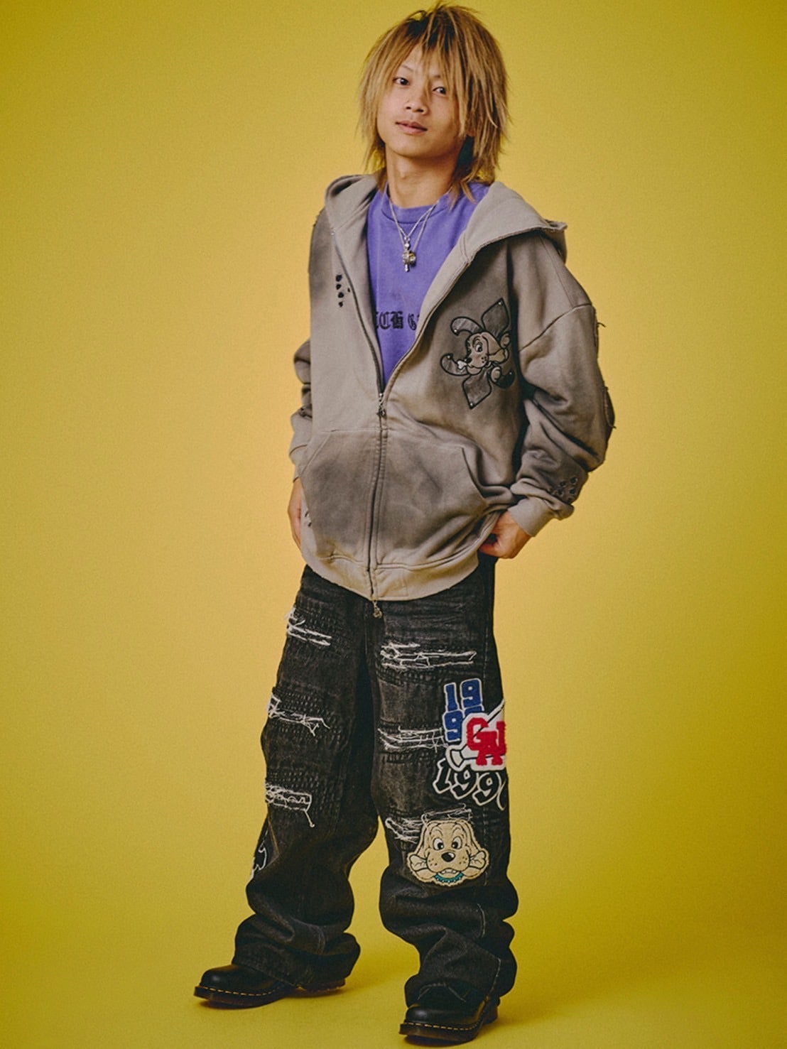 【GALFY】ワッペンだらけデニム