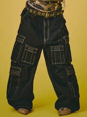 【GALFY】ぐるグニャデニムカーゴ