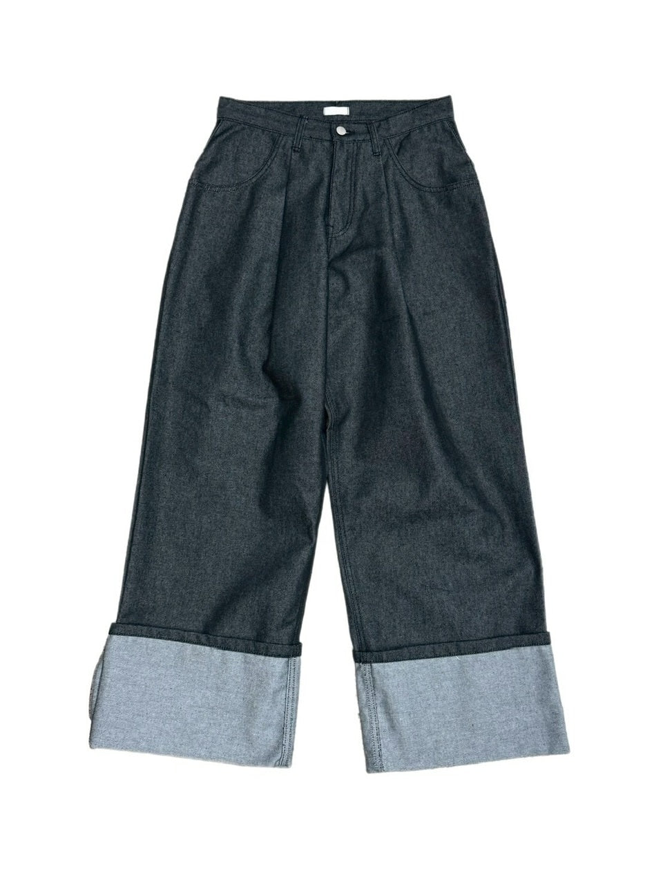 受注制【Chikashitsu +】roll-up balloon denim pants / 【チカシツプラス】ロールアップバルーンデニムパンツ (2color)