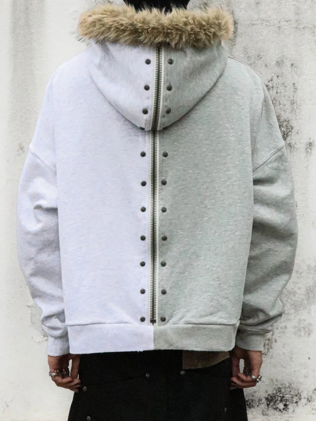 【Thought We Friends】Nyra Zip-Up Jacket with Detachable Fur Hood