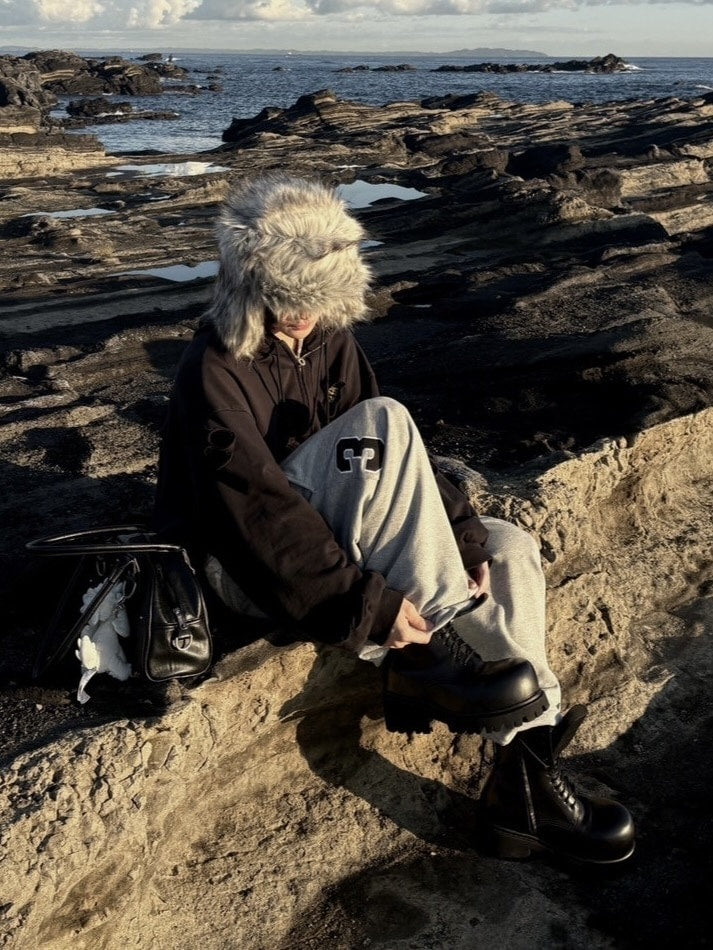 【youll】giant fur flight cap (2color)