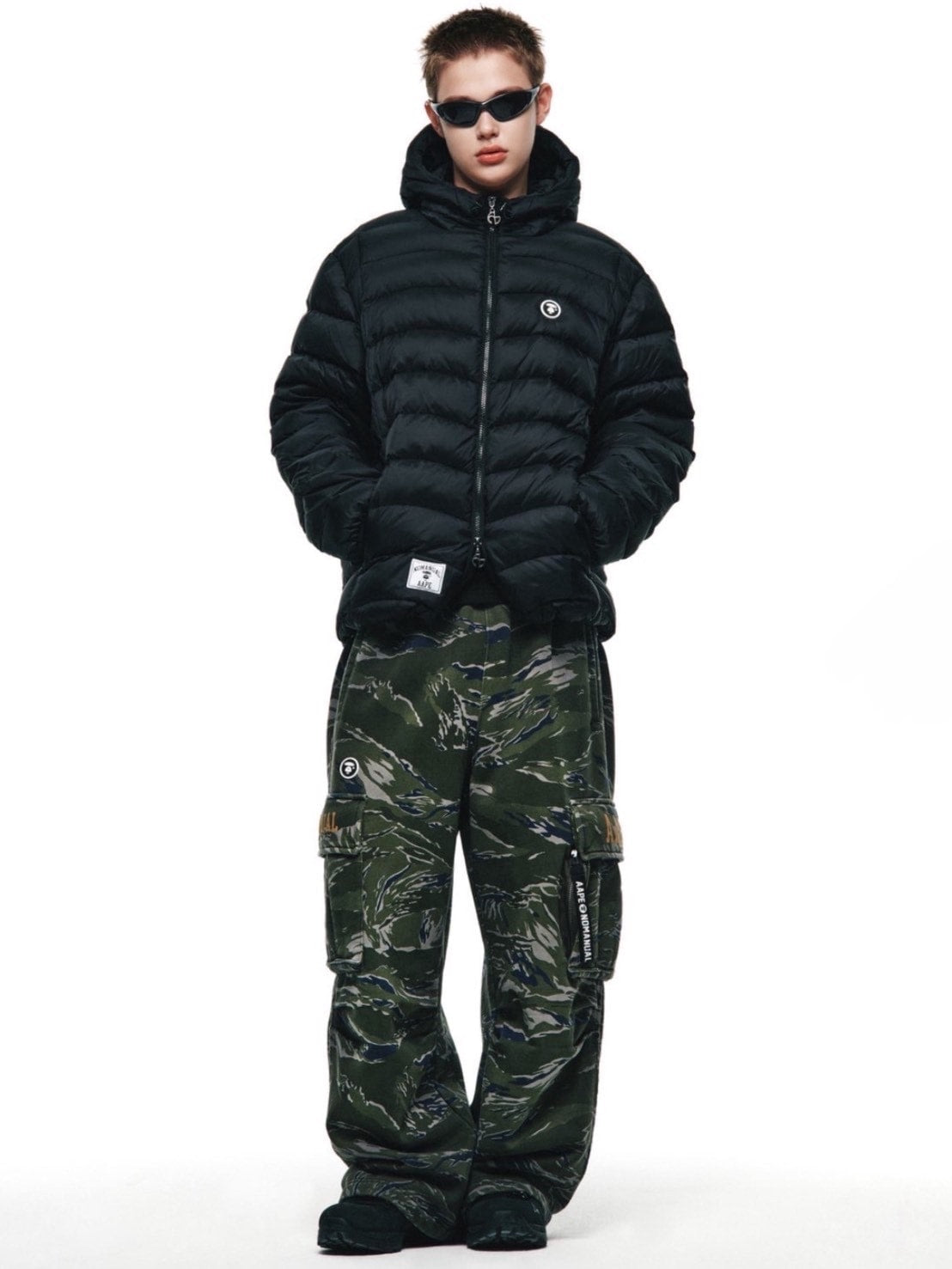 ジャケット・アウター AAPE X NOMANUAL MOONFACE LIGHT DUCK DOWN AAPE X NOMANUAL】AAPE X NOMANUAL MOONFACE LIGHT DUCK DOWN