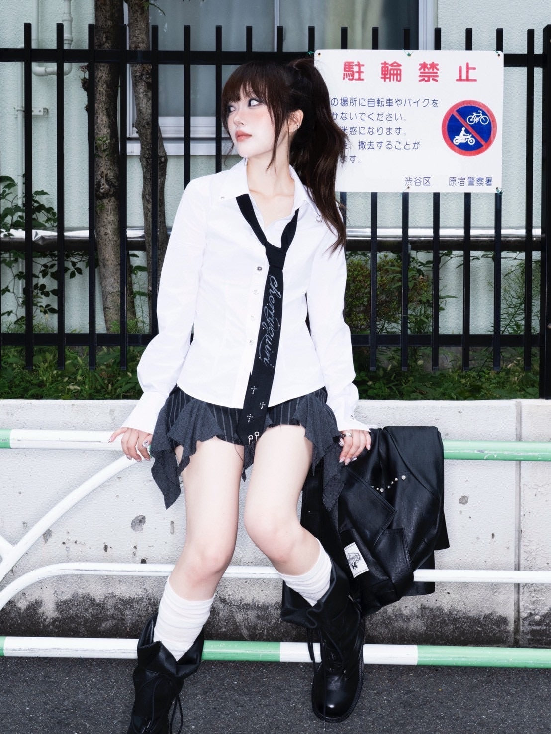 1/2 20:00発売【CHERRYQUIRI】metalic slim shirt