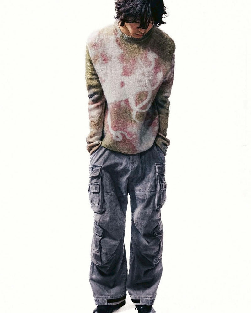 【The Boy Has No Patience】All-Over Textured Print Sweater / 【ザボーイハズノーペーシェンス】タイダイグラフィックセーター